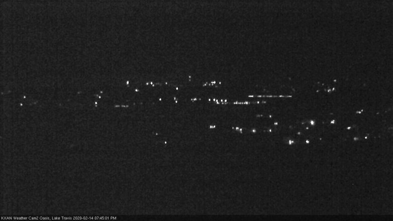 Lake Travis webcam, February 14, 2020 7:45 PM CT