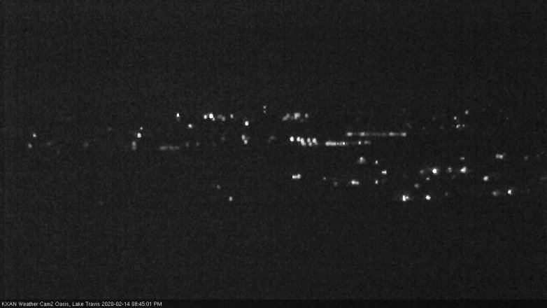 Lake Travis webcam, February 14, 2020 8:45 PM CT