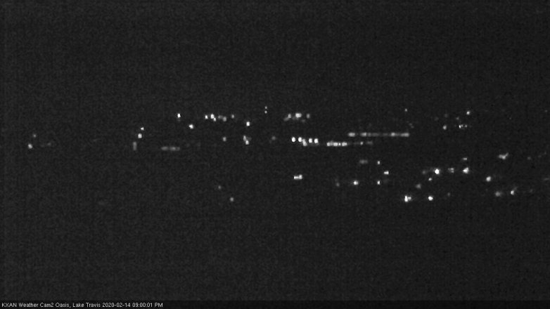 Lake Travis webcam, February 14, 2020 9:00 PM CT