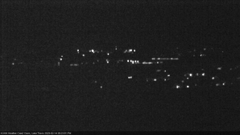 Lake Travis webcam, February 14, 2020 9:25 PM CT