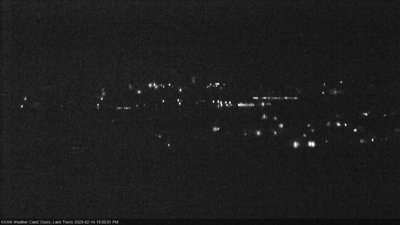 Lake Travis webcam, February 14, 2020 10:00 PM CT
