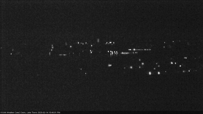 Lake Travis webcam, February 14, 2020 10:45 PM CT