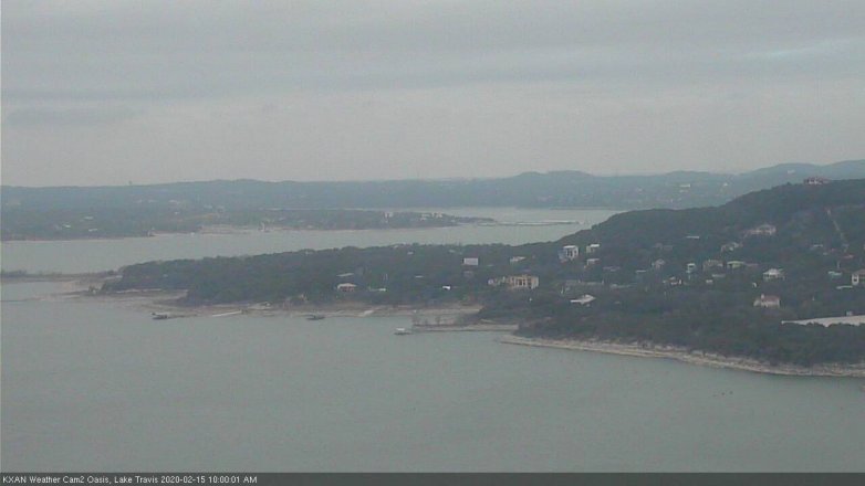 Lake Travis webcam, February 15, 2020 10:00 AM CT