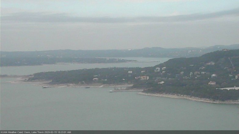 Lake Travis webcam, February 15, 2020 10:25 AM CT