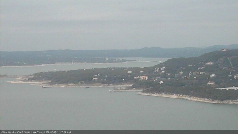 Lake Travis webcam, February 15, 2020 11:25 AM CT
