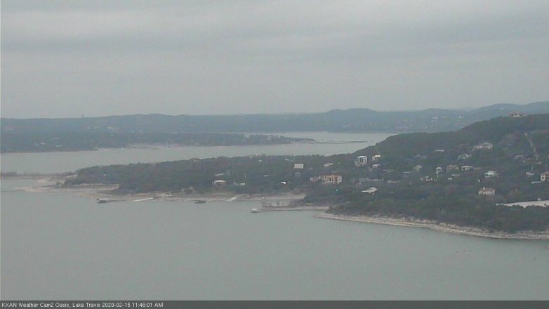 Lake Travis webcam, February 15, 2020 11:45 AM CT