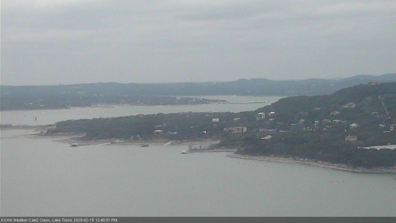 Lake Travis webcam, February 15, 2020 12:45 PM CT