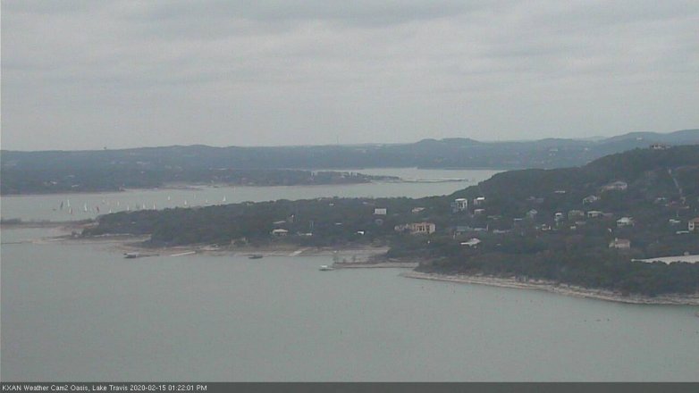Lake Travis webcam, February 15, 2020 1:25 PM CT
