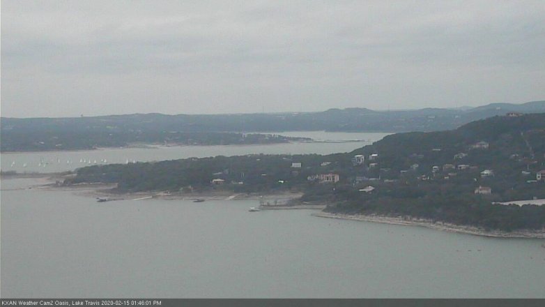Lake Travis webcam, February 15, 2020 1:45 PM CT