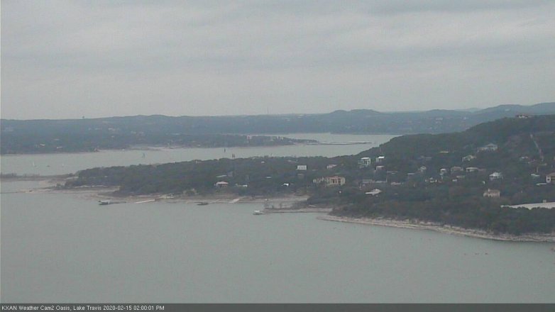 Lake Travis webcam, February 15, 2020 2:00 PM CT