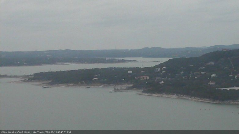 Lake Travis webcam, February 15, 2020 2:45 PM CT