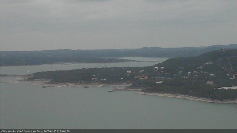 Lake Travis webcam, February 15, 2020 3:00 PM CT