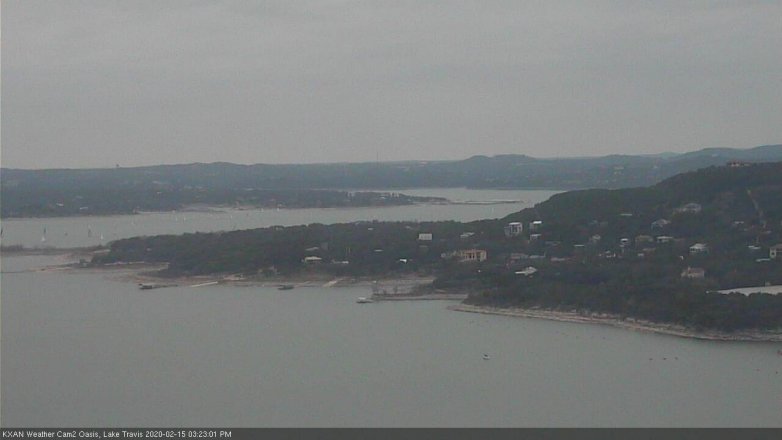 Lake Travis webcam, February 15, 2020 3:25 PM CT