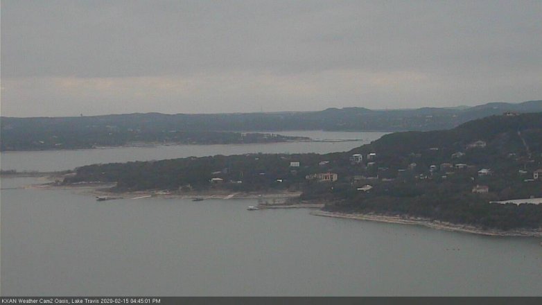 Lake Travis webcam, February 15, 2020 4:45 PM CT