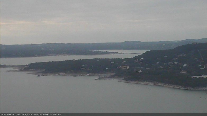 Lake Travis webcam, February 15, 2020 5:00 PM CT