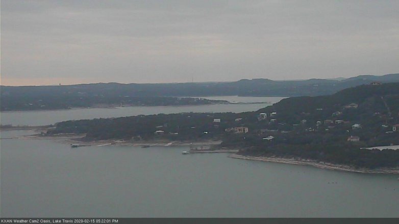 Lake Travis webcam, February 15, 2020 5:25 PM CT