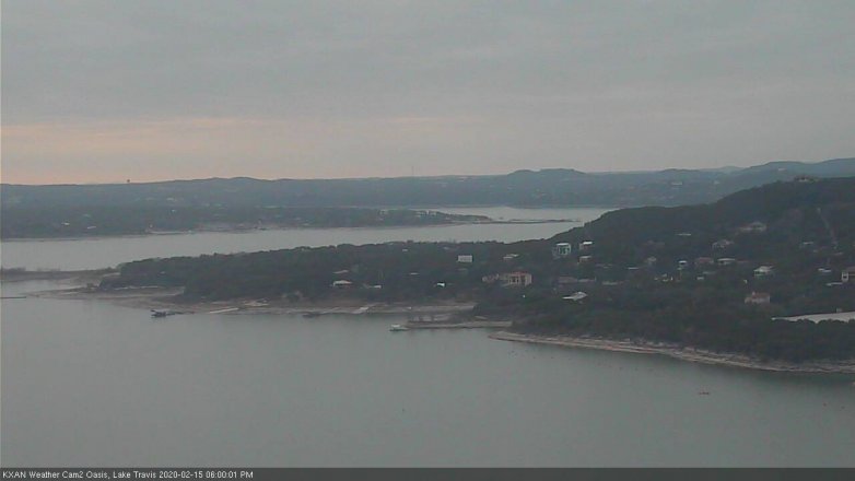 Lake Travis webcam, February 15, 2020 6:00 PM CT