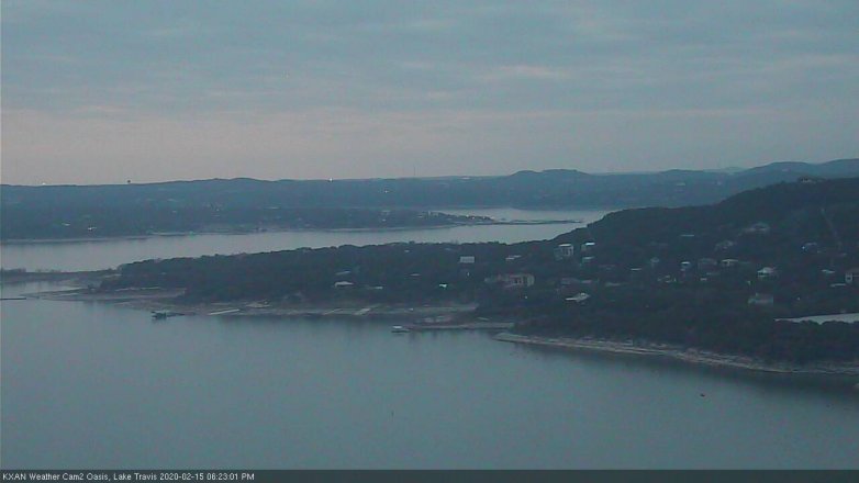 Lake Travis webcam, February 15, 2020 6:25 PM CT