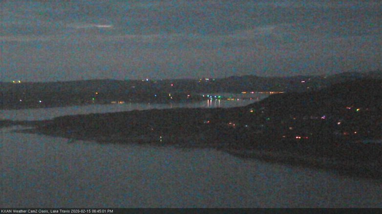 Lake Travis webcam, February 15, 2020 6:45 PM CT