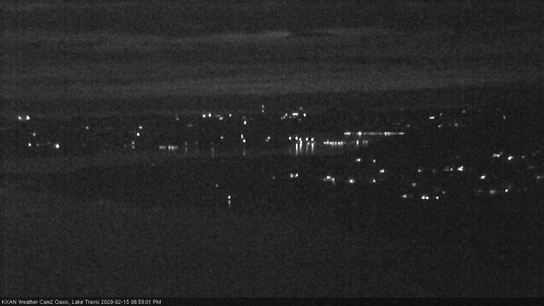 Lake Travis webcam, February 15, 2020 7:00 PM CT
