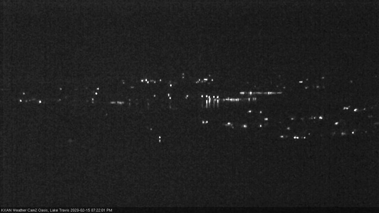 Lake Travis webcam, February 15, 2020 7:25 PM CT