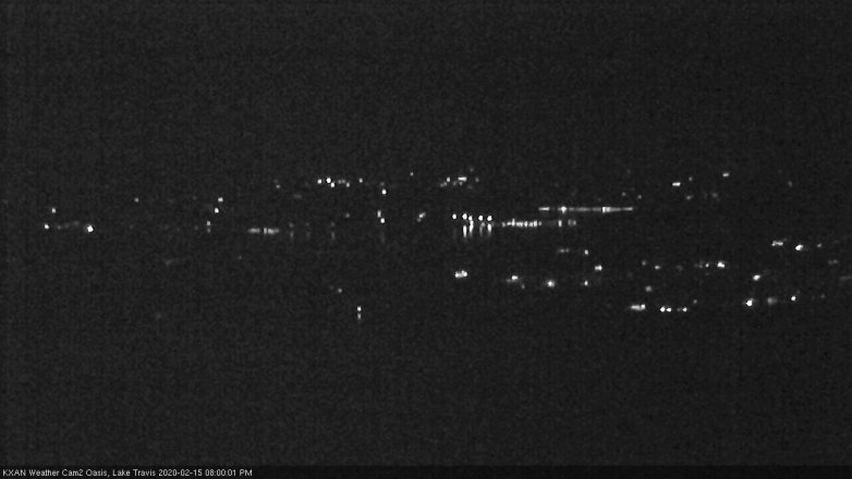 Lake Travis webcam, February 15, 2020 8:00 PM CT