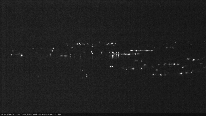 Lake Travis webcam, February 15, 2020 8:25 PM CT