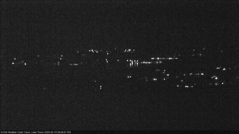 Lake Travis webcam, February 15, 2020 8:45 PM CT