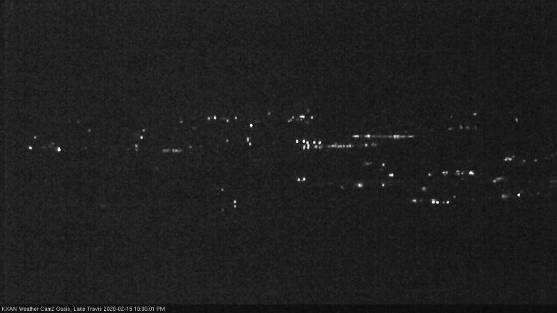 Lake Travis webcam, February 15, 2020 10:00 PM CT