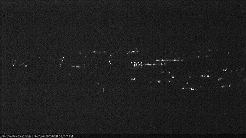 Lake Travis webcam, February 15, 2020 10:25 PM CT