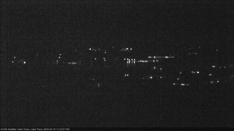 Lake Travis webcam, February 15, 2020 11:25 PM CT