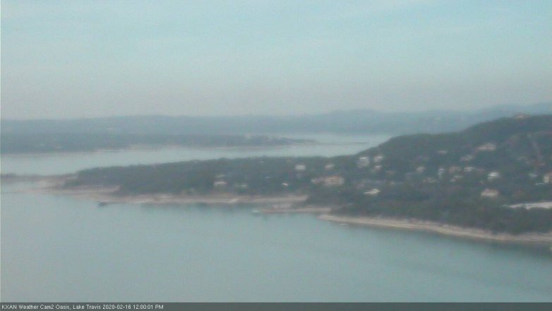 Lake Travis webcam, February 16, 2020 12:00 PM CT