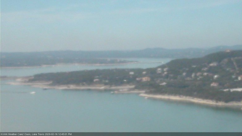 Lake Travis webcam, February 16, 2020 12:45 PM CT