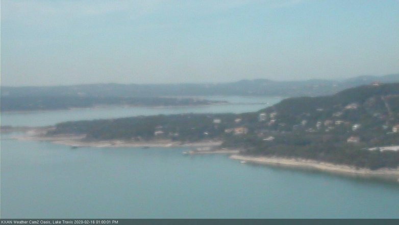 Lake Travis webcam, February 16, 2020 1:00 PM CT
