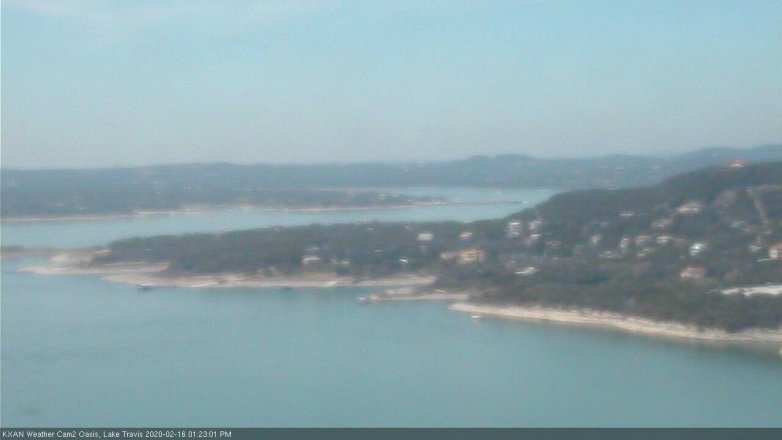 Lake Travis webcam, February 16, 2020 1:25 PM CT