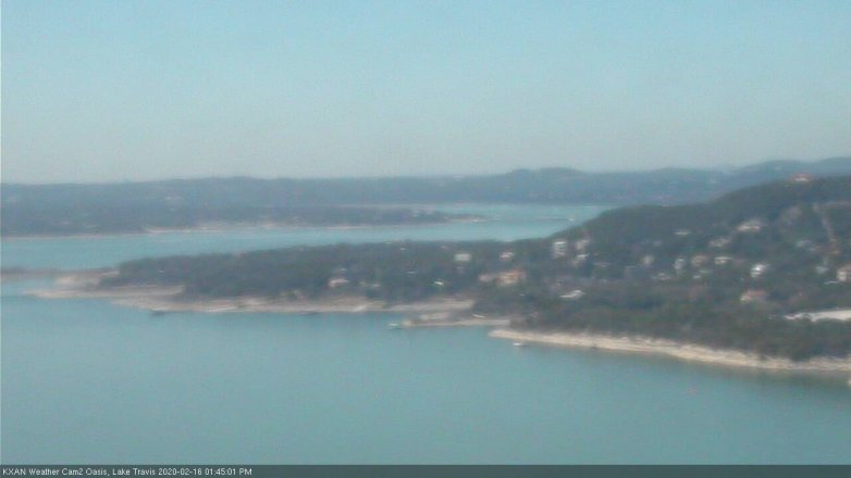 Lake Travis webcam, February 16, 2020 1:45 PM CT
