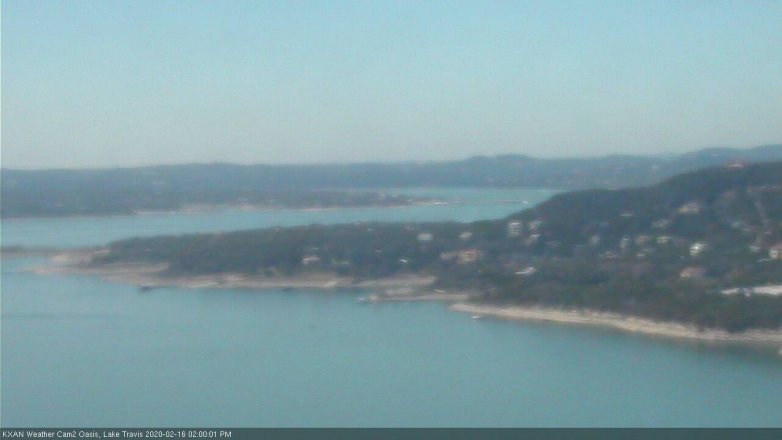 Lake Travis webcam, February 16, 2020 2:00 PM CT