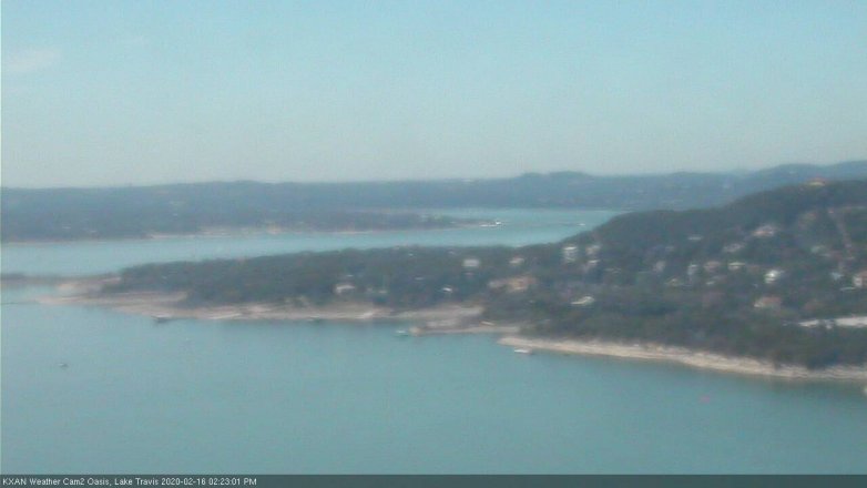 Lake Travis webcam, February 16, 2020 2:25 PM CT