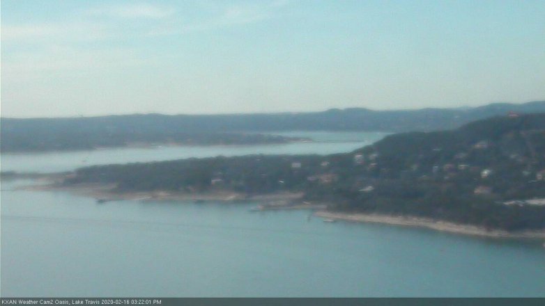 Lake Travis webcam, February 16, 2020 3:25 PM CT