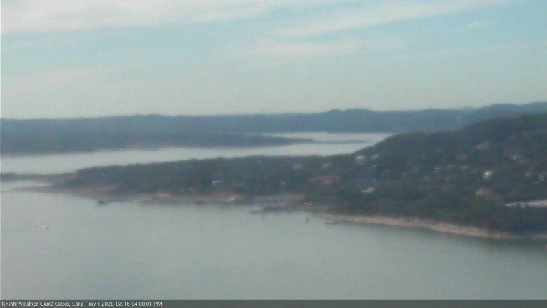 Lake Travis webcam, February 16, 2020 4:00 PM CT