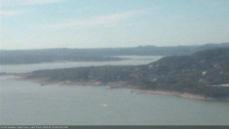 Lake Travis webcam, February 16, 2020 4:25 PM CT