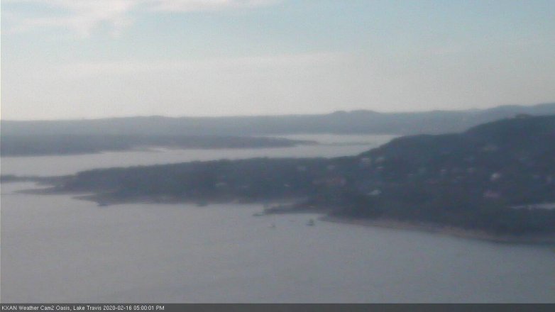 Lake Travis webcam, February 16, 2020 5:00 PM CT