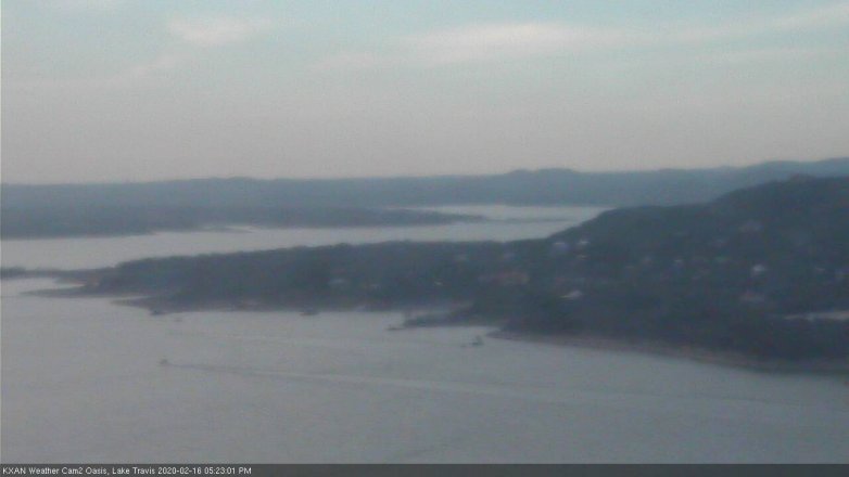 Lake Travis webcam, February 16, 2020 5:25 PM CT