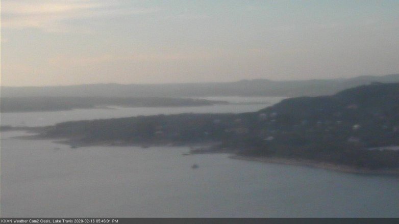 Lake Travis webcam, February 16, 2020 5:45 PM CT