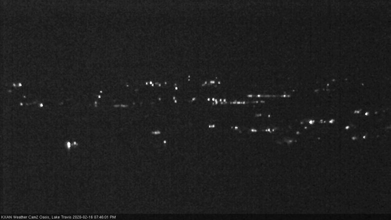 Lake Travis webcam, February 16, 2020 7:45 PM CT