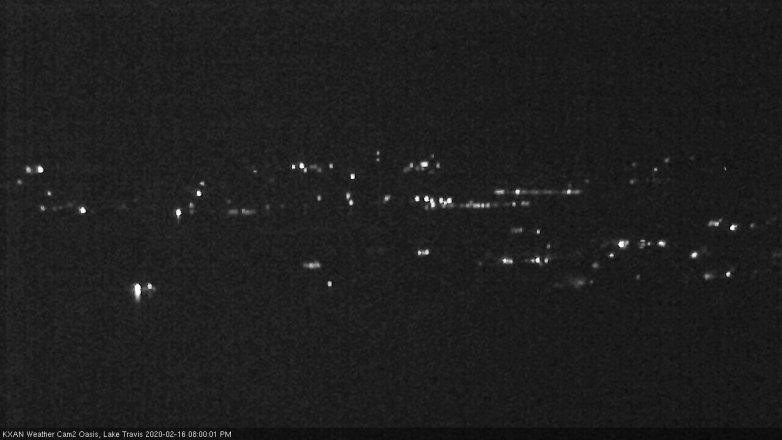 Lake Travis webcam, February 16, 2020 8:00 PM CT