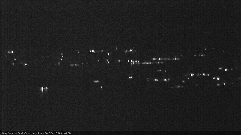 Lake Travis webcam, February 16, 2020 8:25 PM CT