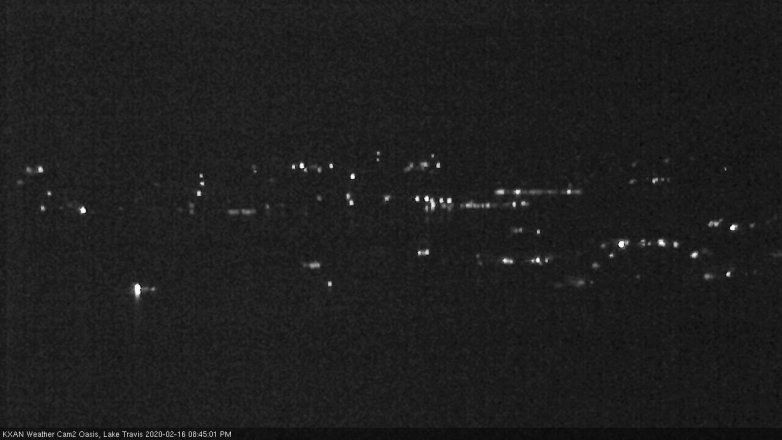 Lake Travis webcam, February 16, 2020 8:45 PM CT