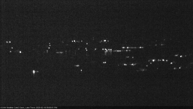 Lake Travis webcam, February 16, 2020 9:00 PM CT