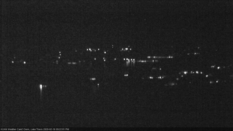 Lake Travis webcam, February 16, 2020 9:25 PM CT